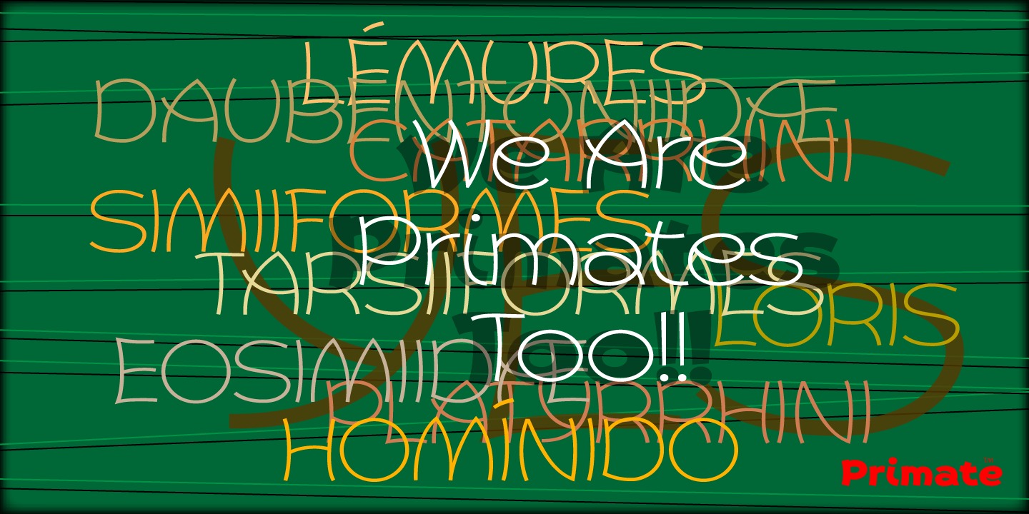 Ejemplo de fuente Primate Black Italic